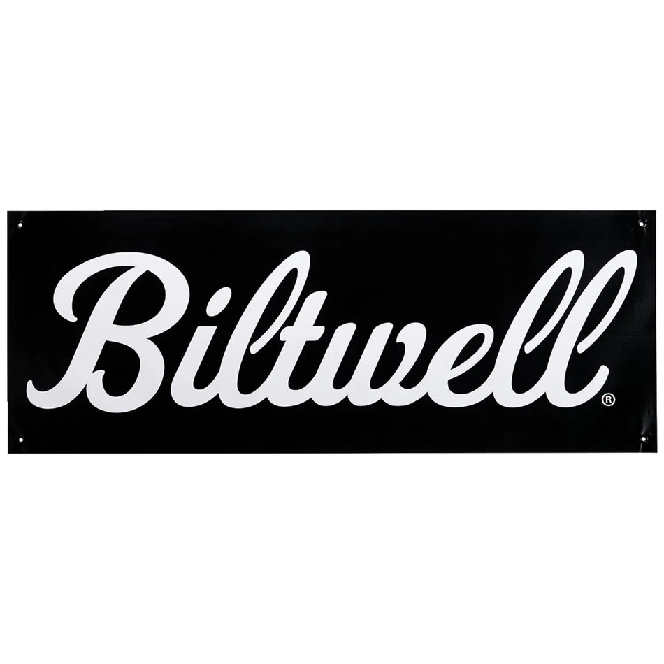 Biltwell Script Shop Banner Black/White