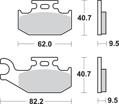 SBS Sintered Metal Front & Rear Brake Pads 767SI