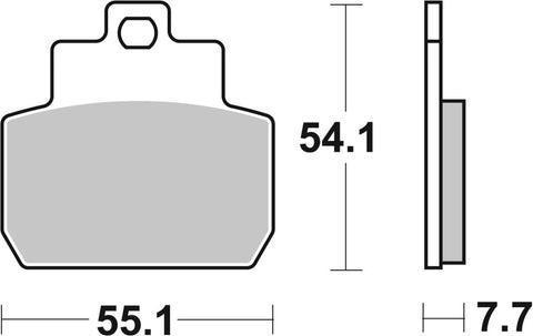 SBS Organic Rear Brake Pads 191HF