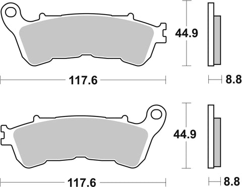SBS Organic Front Brake Pads 192HF