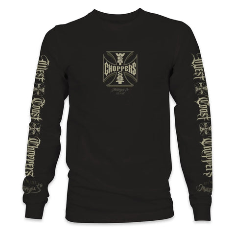 West Coast Choppers Gangscript Long Sleeve T-Shirt Black