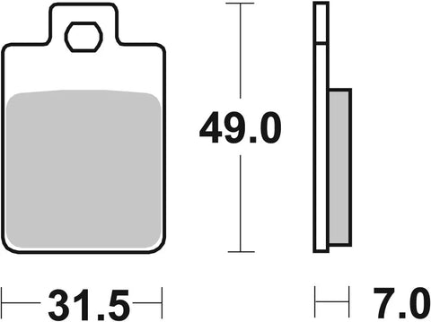 SBS Organic Front Brake Pads 130HF