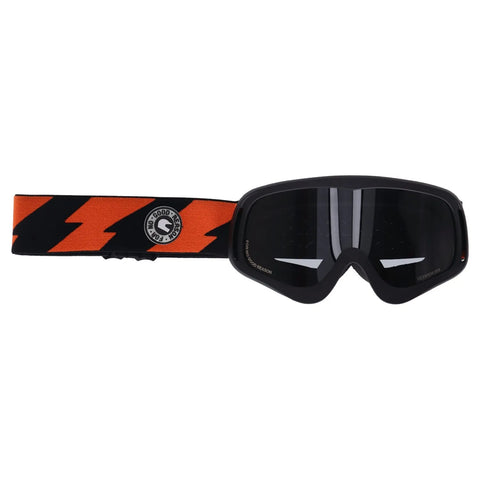 ROEG Peruna Bolts Goggle Black and Orange/Black Strap