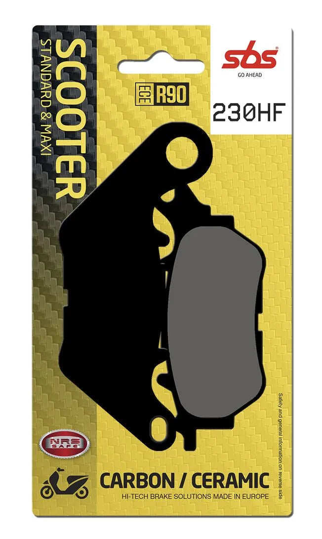 SBS Organic Rear Brake Pads Yamaha MW 300 ABS / YP 125 R ABS 230HF
