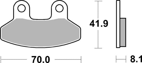 SBS Organic Front Brake Pads 178HF