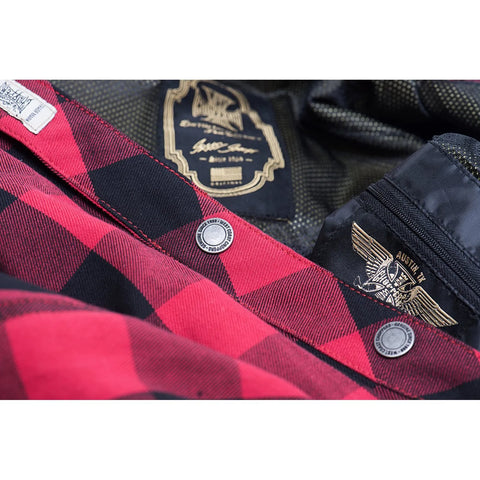 West Coast Choppers Dominator Riding Flannel Shirt Red/Black
