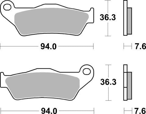 SBS Organic Front & Rear Brake Pads 151CT