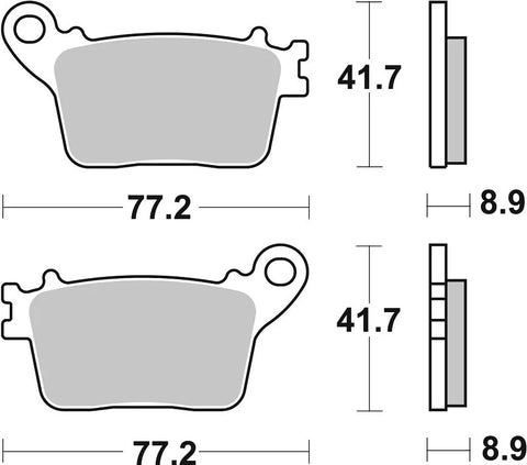 SBS Organic Rear Brake Pads 834HF
