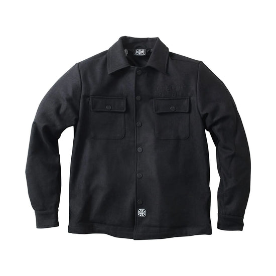 West Coast Choppers Wool Lined Plaid Shirt Black