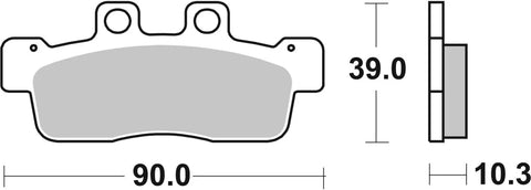 SBS Organic Brake Pads Yamaha XC 125 C / XC 125 X 207HF