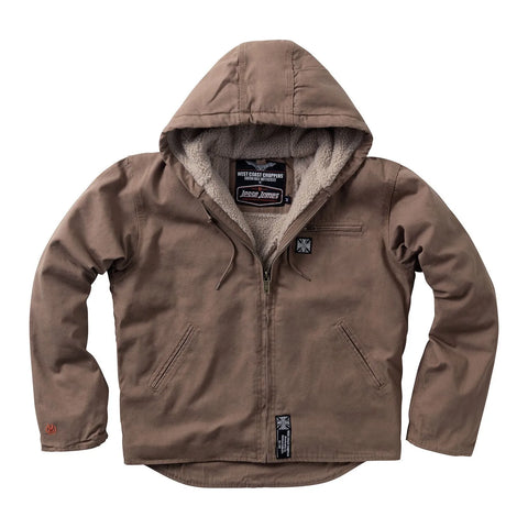 West Coast Choppers Sherpa Lined Work Jacket Frontier Brown