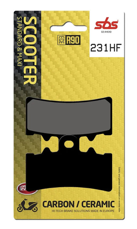 SBS Organic Brake Pads BMW C 400 X ABS / C 400 GT ABS / CE 04 ABS 231HF