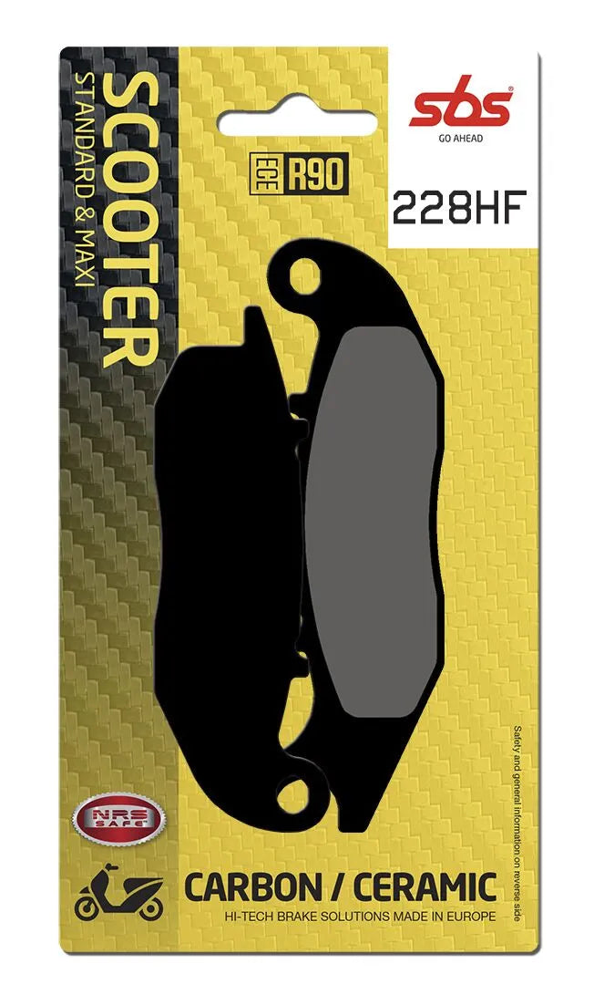 SBS Organic Front Brake Pads 228HF