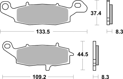 SBS Organic Front Brake Pads 705HF