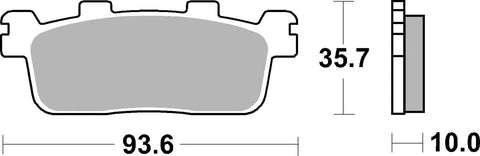 SBS Organic Rear Brake Pads 195CT