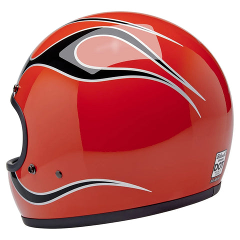 Biltwell Gringo Helmet Comp Orange Flames