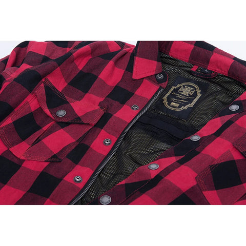 West Coast Choppers Dominator Riding Flannel Shirt Red/Black
