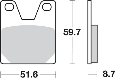 SBS Sintered Metal Rear Brake Pads 733LS