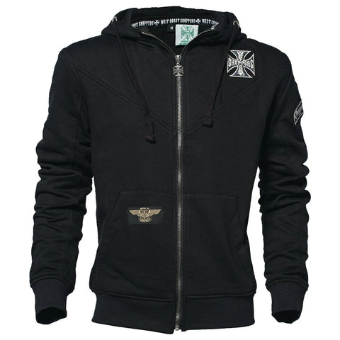West Coast Choppers OG Classic Panel Zip Hoodie Black