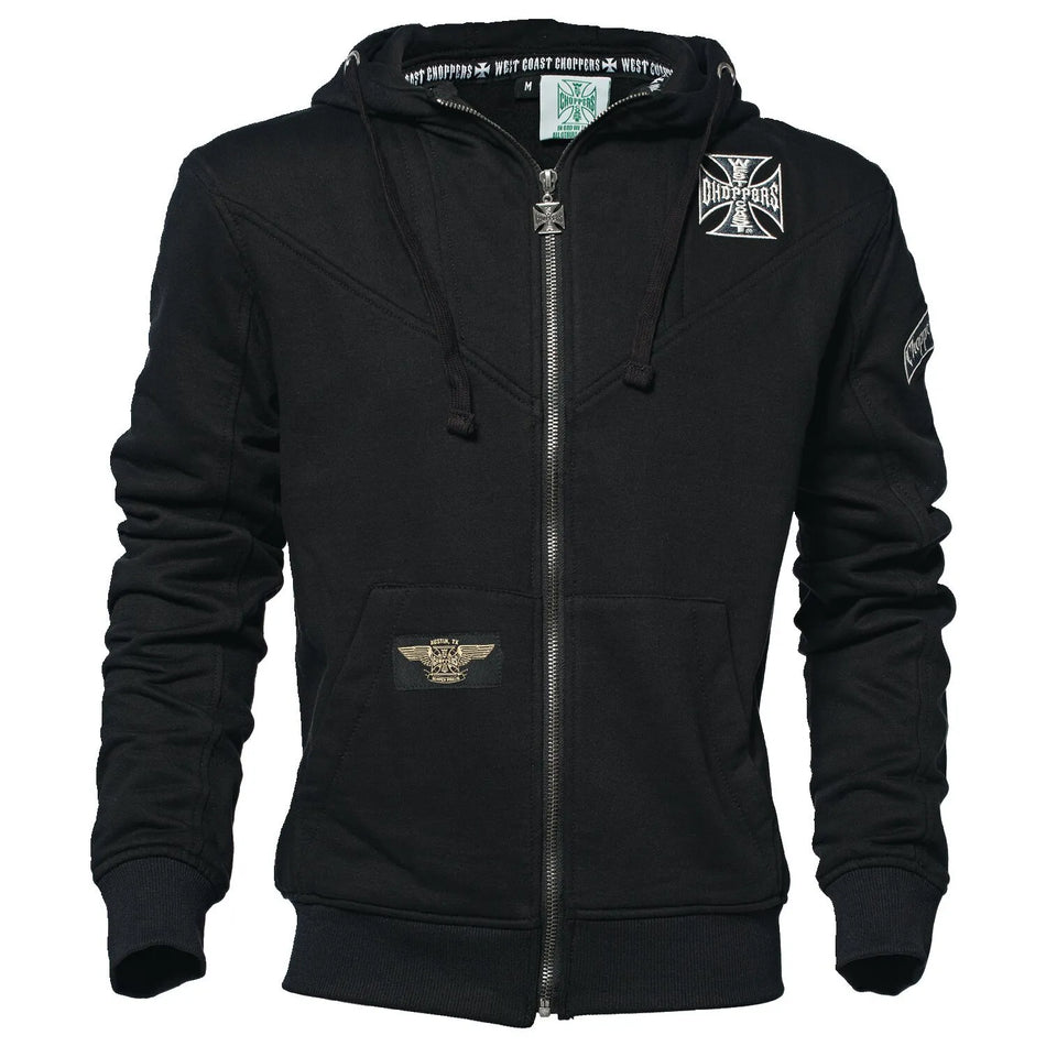 West Coast Choppers OG Classic Panel Zip Hoodie Black