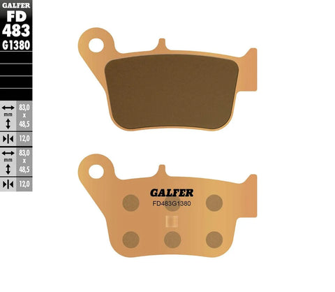 Galfer Sintered Metal Rear Brake Pads SYM Maxsym 400 I ABS FD483G1380