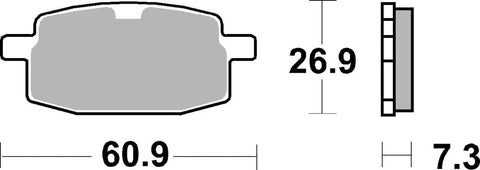 SBS Organic Front & Rear Brake Pads 111HF