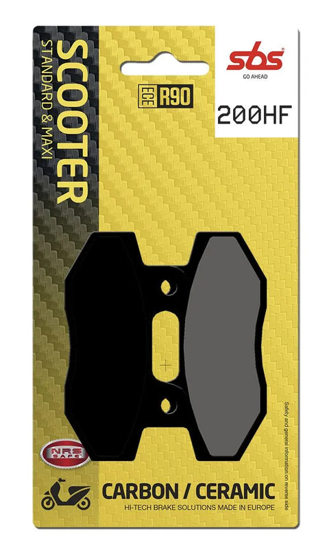 SBS Organic Front & Rear Brake Pads 200HF