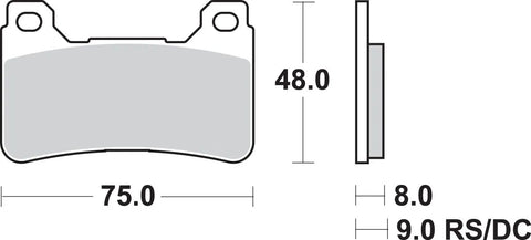 SBS Sintered Metal Front Brake Pads Honda CBR 1000 RR / CBR 600 RR / CBR 600 RR ABS 809DC