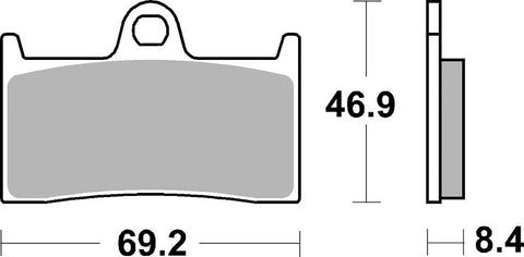 SBS Sintered Metal Front Brake Pads Yamaha YZF-R6 600 966DS-1