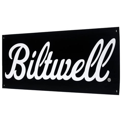 Biltwell Script Shop Banner Black/White