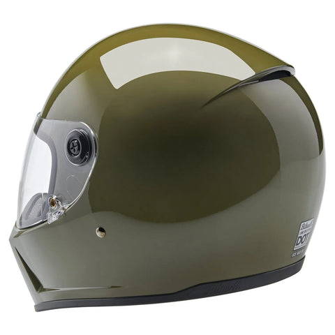 Biltwell Lane Splitter Helmet Olive Green