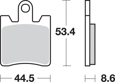 SBS Sintered Metal Front Brake Pads Yamaha FJR 1300 ABS, Triumph Trophy 1200 SE 740HS