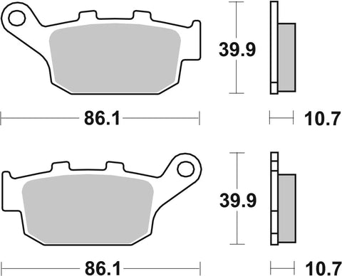 SBS Organic Rear Brake Pads Honda FES 125 / FES 150 / FES 250 161HF