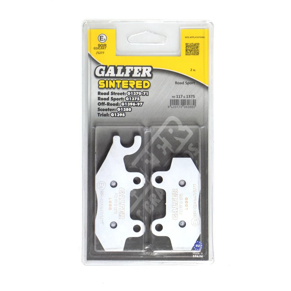 Galfer Sintered Metal Front & Rear Brake Pads FD117G1375