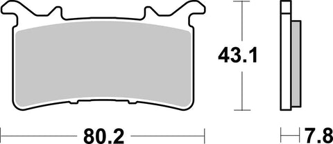 SBS Sintered Metal Front Brake Pads BMW S 1000 RR ABS / M 1000 R ABS, Honda CBR 1000 RR-R ABS 985DS-2