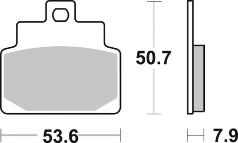 SBS Organic Front & Rear Brake Pads 153HF