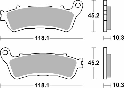 SBS Sintered Metal Rear Brake Pads Honda GL 1800 ABS 953LS
