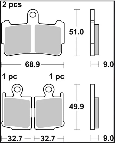 Brembo Sintered Metal Front Brake Pads Honda VFR 1200 F / VFR 1200 FD 07HO37SA
