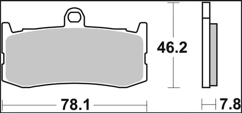 Brembo Sintered Metal Front Brake Pads Triumph Street Triple 675 / Street Triple 675 ABS 07GR06SA