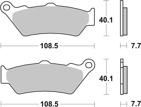 SBS Organic Front Brake Pads 176HF