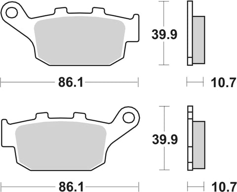 SBS Organic Rear Brake Pads Honda FES 125 / FES 150 / FES 250 161CT