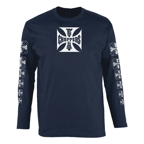 West Coast Choppers OG Logo ATX Long Sleeve T-Shirt Navy