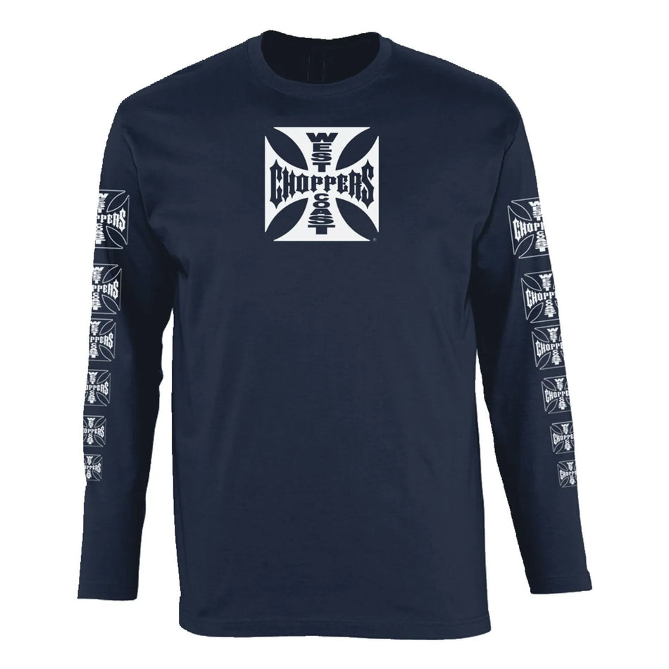 West Coast Choppers OG Logo ATX Long Sleeve T-Shirt Navy