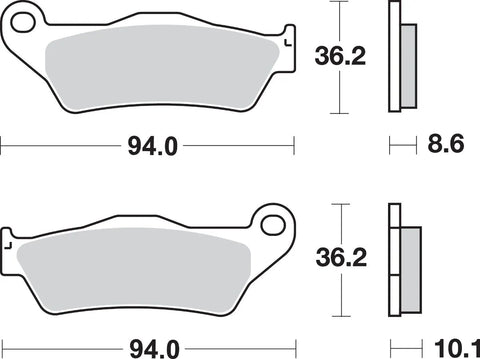 SBS Ceramic Rear Brake Pads 742LS