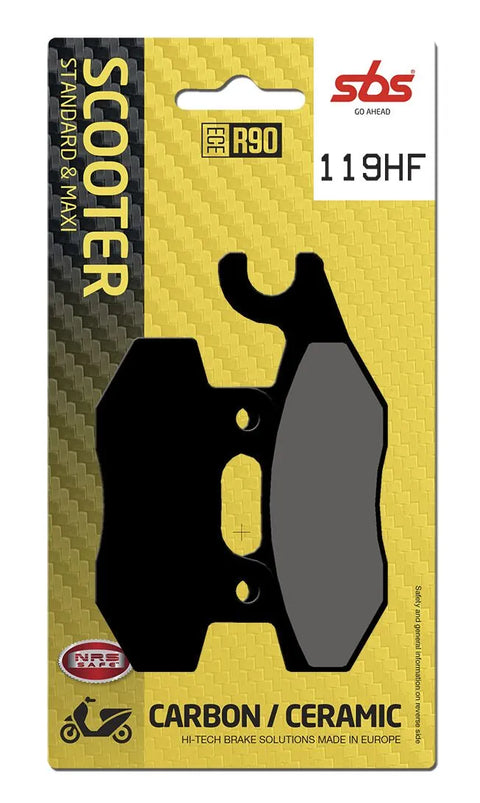 SBS Organic Front & Rear Brake Pads 119HF