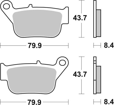 SBS Sintered Metal Rear Brake Pads Yamaha YP 250 R 221MS
