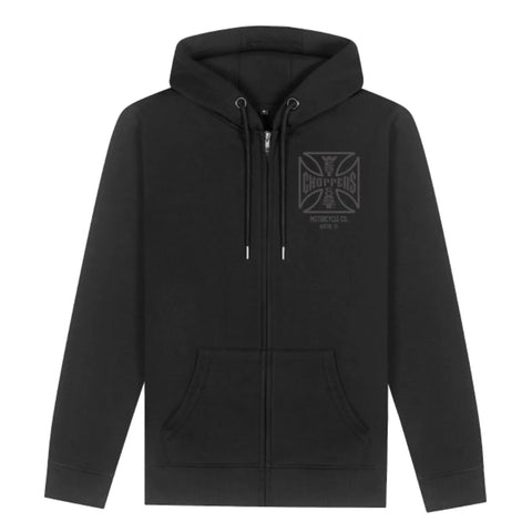 West Coast Choppers ATX Cross Zip Hoodie Black/Grey