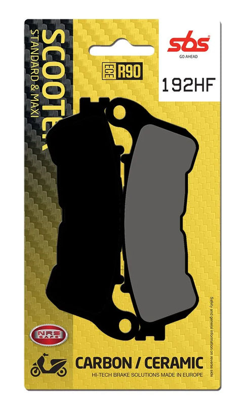 SBS Organic Front Brake Pads 192HF