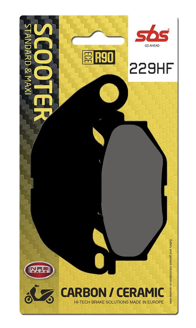 SBS Organic Front Brake Pads Yamaha YP 125 R ABS 229HF