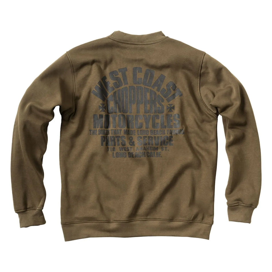 West Coast Choppers Parts Sweatshirt Olive Green